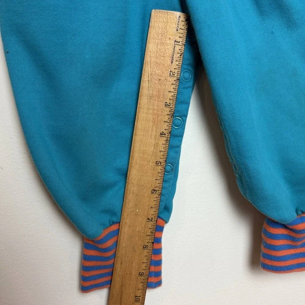 Vintage Rainbow Tag Gymboree Romper Size XS Green Orange Blue